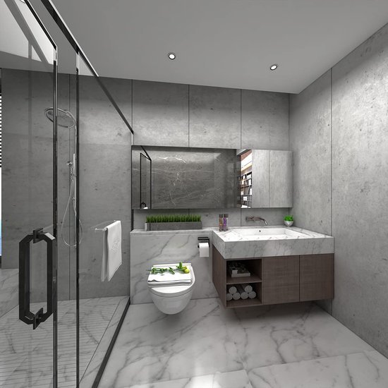 Unyqoos® Grijze zelfklevende betonlook folie voor interieurdecoratie en meubels