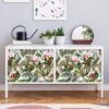 Unyqoos® Tropisch zelfklevend fotobehang met jungle dieren en bloemenpatroon