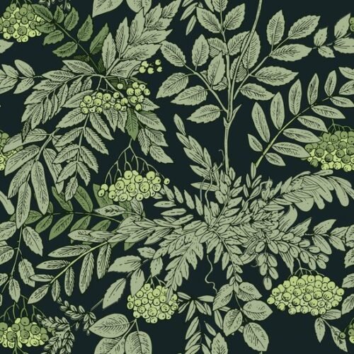 Unyqoos® en zwart jungle wandbehang met zelfklevende meubelfolie voor interieur