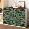 Unyqoos® en zwart jungle wandbehang met zelfklevende meubelfolie voor interieur