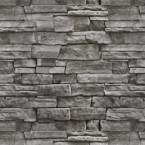 Unyqoos® Waterdicht grijs steenlook plakbehang voor muren en keuken 44x300 cm