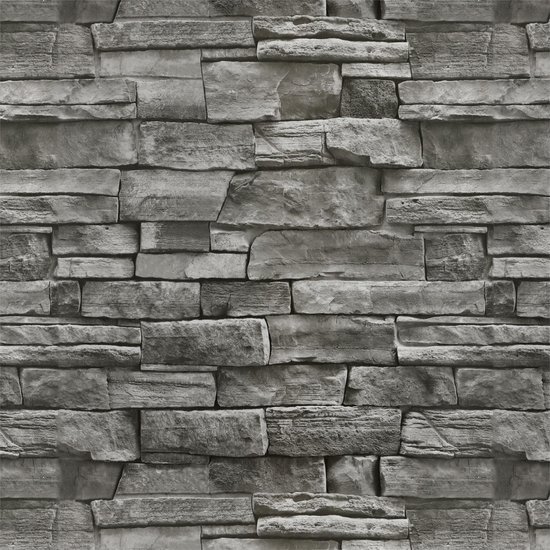 550x550-17395.jpg Unyqoos® Waterdicht grijs steenlook plakbehang voor muren en keuken 44x300 cm