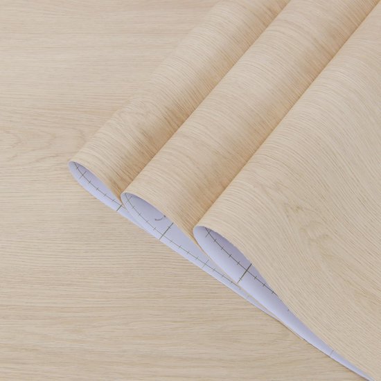 550x550-17456.jpg Unyqoos® Extra breed zelfklevend lichtbruin houtlook behang voor veelzijdige interieurmake-overs