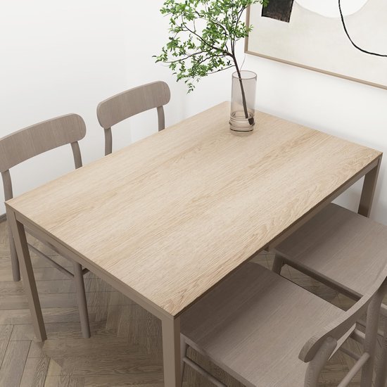 550x550-17460.jpg Unyqoos® Extra breed zelfklevend lichtbruin houtlook behang voor veelzijdige interieurmake-overs