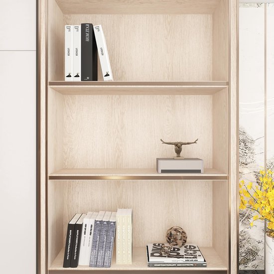 550x550-17461.jpg Unyqoos® Extra breed zelfklevend lichtbruin houtlook behang voor veelzijdige interieurmake-overs