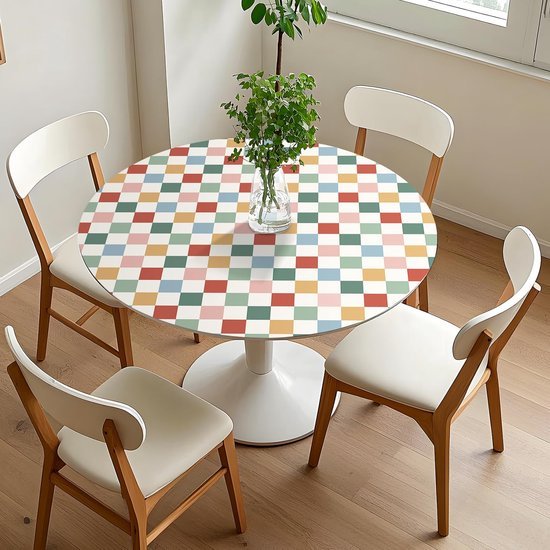 Unyqoos® Kleurrijk zelfklevend behang met schaakbordpatroon voor kinderkamers