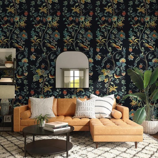 550x550-17500.jpg Unyqoos® Waterdicht zelfklevend bloemen- en vogelbehang voor muren en meubels