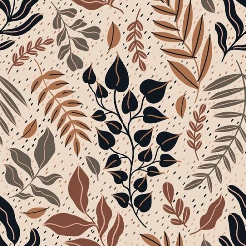 Unyqoos® Beige zelfklevende botanische meubelfolie voor veelzijdige interieurdecoratie