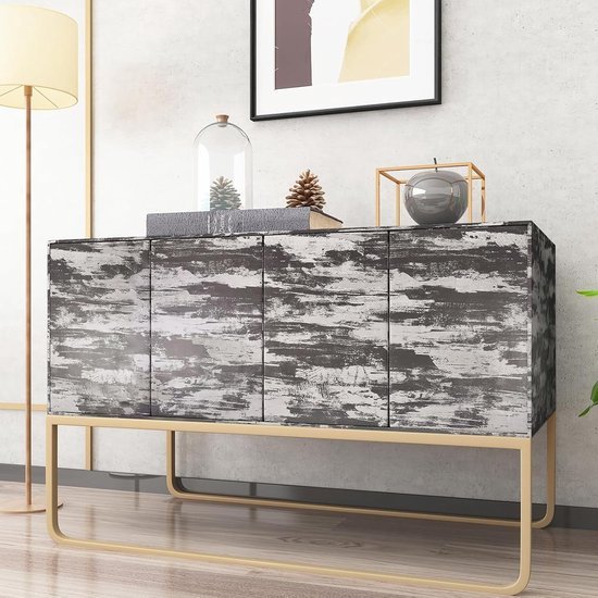 550x550-17562.jpg Unyqoos® Zelfklevend mat zwart en zilver plakfolie voor meubels en muren