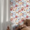 Unyqoos® Waterdichte, zelfklevende vinylbehangrol met abstract cirkelpatroon