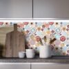Unyqoos® Waterdichte, zelfklevende vinylbehangrol met abstract cirkelpatroon