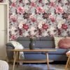 550x550-17639.jpg Unyqoos® Vintage bloemenbehang in grijs en roze voor sfeervolle interieurdecoratie