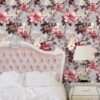 550x550-17645.jpg Unyqoos® Vintage bloemenbehang in grijs en roze voor sfeervolle interieurdecoratie