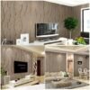 Unyqoos® Modern gestreept vliesbehang met 3D reliëf voor woonkamer en meer, bruin