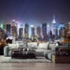 Unyqoos® Kleurrijk fotobehang met skyline van New York voor woonkamer en slaapkamer 352 x 250 cm