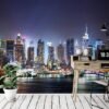 Unyqoos® Kleurrijk fotobehang met skyline van New York voor woonkamer en slaapkamer 352 x 250 cm