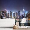 Unyqoos® Kleurrijk fotobehang met skyline van New York voor woonkamer en slaapkamer 352 x 250 cm