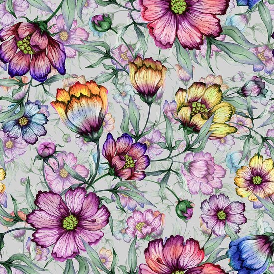 550x550-17705.jpg Unyqoos® Zelfklevend waterdicht behang met vintage bloemenmotief voor diverse ruimtes