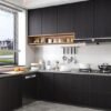 Unyqoos® Zelfklevende Zwart Gouden Houtlook Folie voor Meubels en Wanden 30cm x 200cm