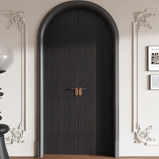 Unyqoos® Zelfklevende Zwart Gouden Houtlook Folie voor Meubels en Wanden 30cm x 200cm