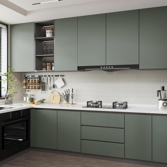 Unyqoos® Zelfklevend Saliegroen Decoratiefolie voor Diverse Interieurstijlen en Meubelbescherming