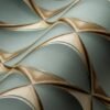 550x550-17782.jpg Unyqoos® Modern 3D Eucalyptus Vliesbehang in Goud en Blauw voor Interieurdecoratie