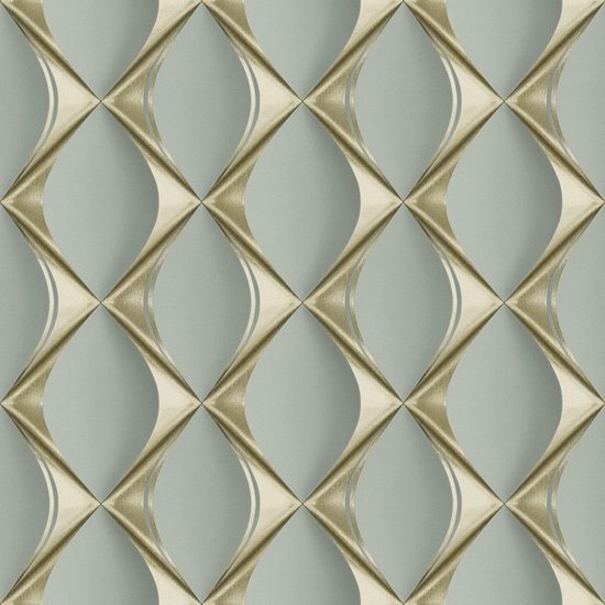 550x550-17785.jpg Unyqoos® Modern 3D Eucalyptus Vliesbehang in Goud en Blauw voor Interieurdecoratie