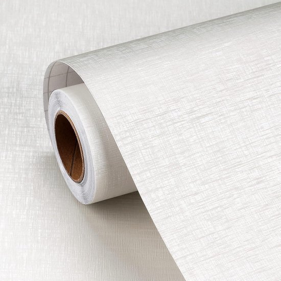 550x550-17821.jpg Unyqoos® Zelfklevende witte meubelfolie met linnenpatroon voor veelzijdig gebruik