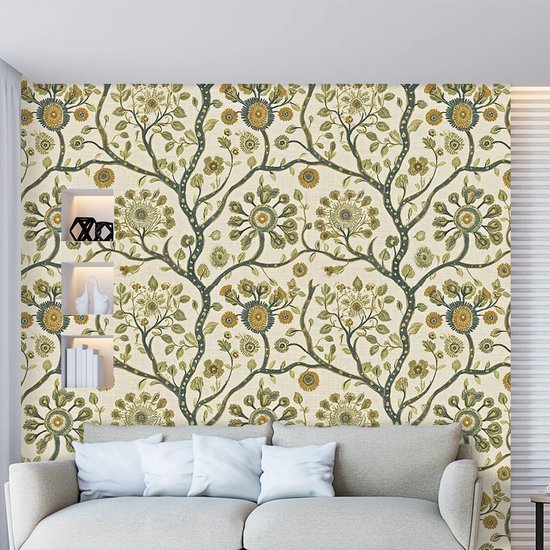 550x550-17854.jpg Unyqoos® Zelfklevende decoratieve bloemrijke vinylbehangrol voor diverse woonruimtes