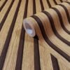 Unyqoos® Lichtbruin vliesbehang met houtlook en 3D-effect voor elke kamer