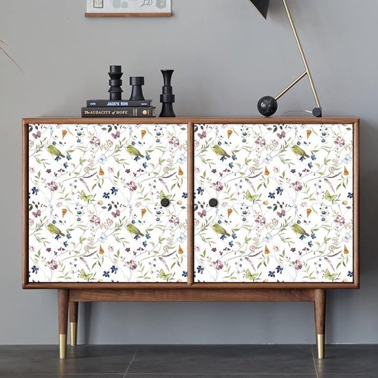 550x550-17870.jpg Unyqoos® Zelfklevend bloemen- en vogelbehang voor kleurrijke interieurdecoratie