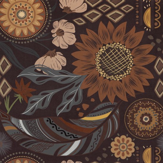 Unyqoos® Zelfklevende Retro Bloemen Meubelfolie voor Woondecoratie - 44 cm x 3 m