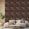 Unyqoos® Zelfklevende Retro Bloemen Meubelfolie voor Woondecoratie - 44 cm x 3 m