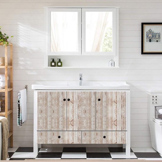 Unyqoos® Decoratief Zelfklevend Houtlook Behang voor Muren en Meubels, 45 x 500 cm