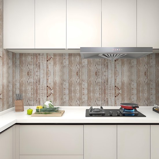 Unyqoos® Decoratief Zelfklevend Houtlook Behang voor Muren en Meubels, 45 x 500 cm