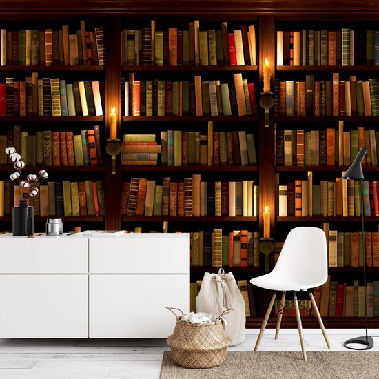 550x550-17957.jpg Unyqoos® Modern vliesfotobehang met bibliotheekmotief voor woonkamer of slaapkamer