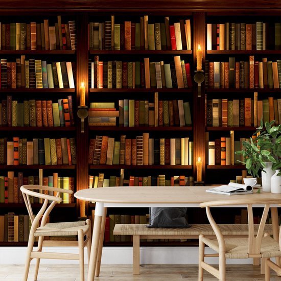 550x550-17960.jpg Unyqoos® Modern vliesfotobehang met bibliotheekmotief voor woonkamer of slaapkamer