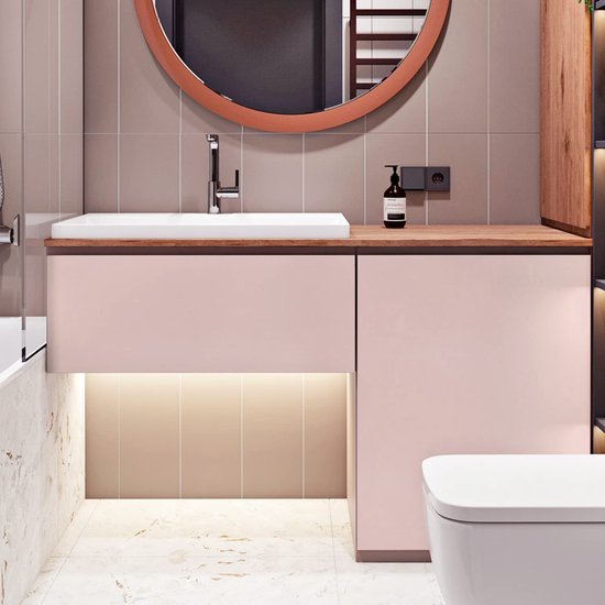 550x550-17977.jpg Unyqoos® Roze Zelfklevende Meubelfolie voor Keukenkasten en Meubels, Waterdichte Mat 40 cm x 3 m