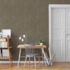 Unyqoos® Hoogwaardig vliesbehang met glanzende goud en bruin betonlook afwerking