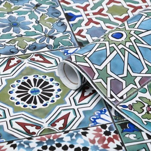 Unyqoos® Creatieve Zelfklevende Meubelfolie voor Mozaïek- en Tegelpatroon - 45 cm x 1,5 m