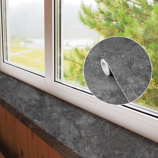 550x550-17998.jpg Unyqoos® Zelfklevende donkergrijze betonlook folie voor meubels en muren 40x300 cm