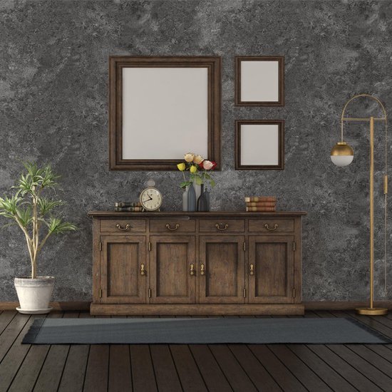 550x550-18001.jpg Unyqoos® Zelfklevende donkergrijze betonlook folie voor meubels en muren 40x300 cm