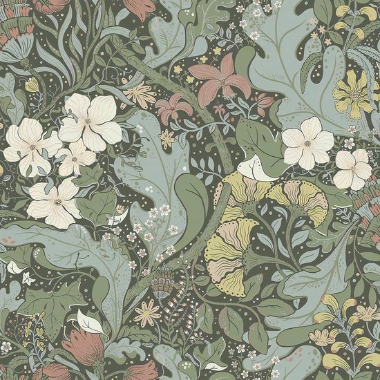 Unyqoos® Botanische Zelfklevende Meubelfolie voor Stijlvolle Interieurdecoratie - 41 x 300 cm