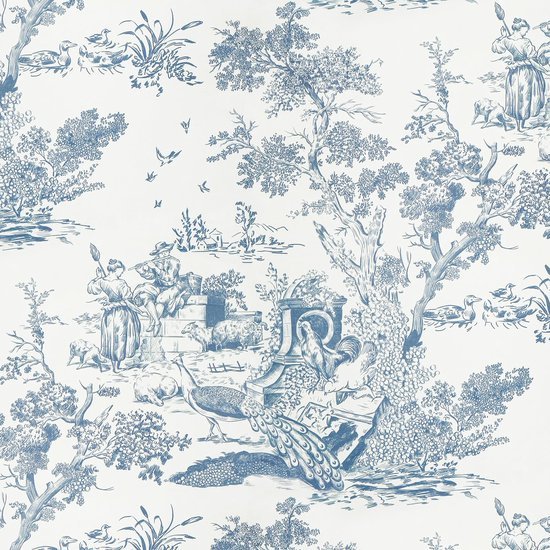 550x550-18045.jpg Unyqoos® Zelfklevend blauw-wit behang met dierenmotief voor diverse interieurtoepassingen