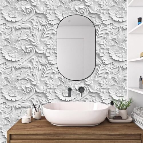 550x550-18060.jpg Unyqoos® Zelfklevend 3D Bloemenbehang voor Muren en Meubels in Woonkamer 44,5 cm x 7 m