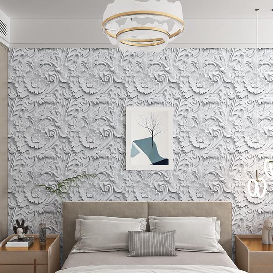 550x550-18064.jpg Unyqoos® Zelfklevend 3D Bloemenbehang voor Muren en Meubels in Woonkamer 44,5 cm x 7 m