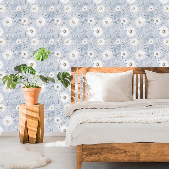 550x550-18070.jpg Unyqoos® Zelfklevend bloemenbehang met paardenbloemen voor unieke wanddecoratie