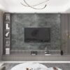 Unyqoos® Zelfklevende Waterdichte Vinylfolie met Donkergrijs Marmer- en Granietpatroon voor Interieurdecoratie