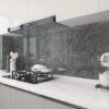 Unyqoos® Zelfklevende Waterdichte Vinylfolie met Donkergrijs Marmer- en Granietpatroon voor Interieurdecoratie