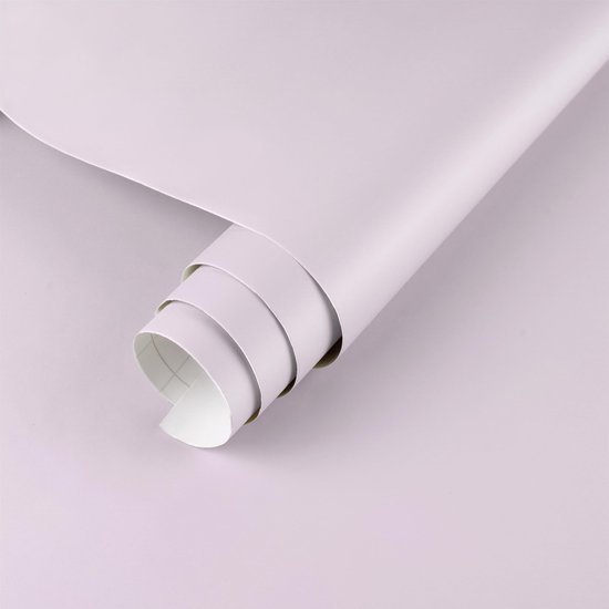 Unyqoos® Folie voor meubels in zachte lila tint met zelfklevende functie voor veelzijdig gebruik